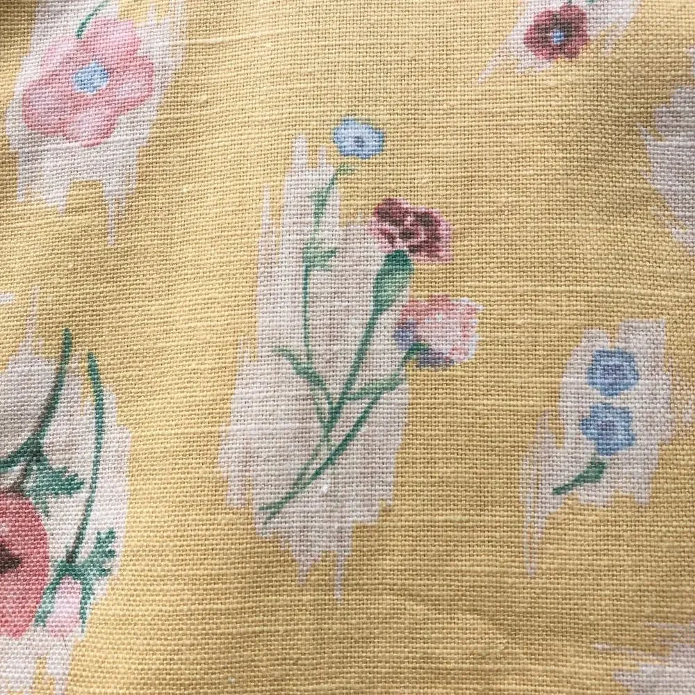 5th Ave Covington Yellow Floral Printed Fabric 54
